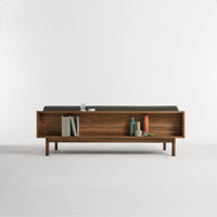 Souvenir Sofa en Storm Velvet / Walnut - ángulo 11