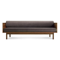 Souvenir Sofa en Storm Velvet / Walnut - ángulo 1