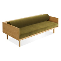 Souvenir Sofa in Loden Green Velvet / White Oak - Angle 8