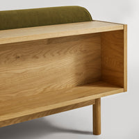Souvenir Sofa in Loden Green Velvet / White Oak - Angle 12