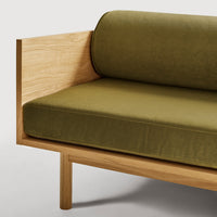Souvenir Sofa in Loden Green Velvet / White Oak - Angle 13