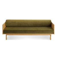 Souvenir Sofa in Loden Green Velvet / White Oak - Angle 4