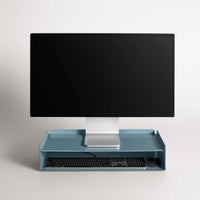 Tabs Monitor Riser in Marine Blue - Angle 8
