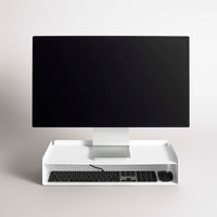 Tabs Monitor Riser in White - Angle 8