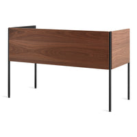 Tabloid Desk in Walnut / Oblivion - Angle 10