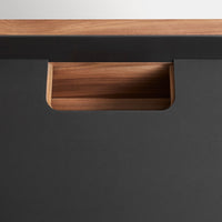 Tabloid Desk in Walnut / Oblivion - Angle 15