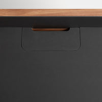 Tabloid Desk in Walnut / Oblivion - Angle 13