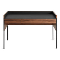 Tabloid Desk in Walnut / Oblivion - Angle 3