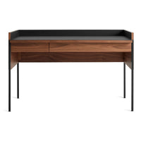 Tabloid Desk in Walnut / Oblivion - Angle 1
