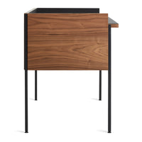 Tabloid Desk in Walnut / Oblivion - Angle 8