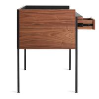 Tabloid Desk in Walnut / Oblivion - Angle 9