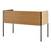 Tabloid Desk in White Oak / Navy Green - Angle 10