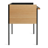 Tabloid Desk in White Oak / Navy Green - Angle 8