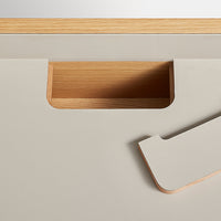 Tabloid Desk en White Oak / Putty - ángulo 15