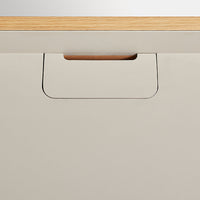 Tabloid Desk en White Oak / Putty - ángulo 14