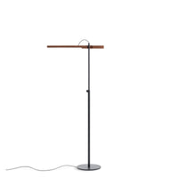 Type A Task Floor Lamp in Walnut / Oblivion - Angle 8
