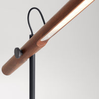 Type A Task Floor Lamp in Walnut / Oblivion - Angle 13