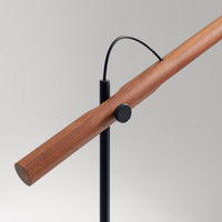 Type A Task Floor Lamp in Walnut / Oblivion - Angle 12