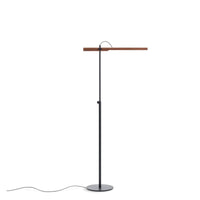 Type A Task Floor Lamp in Walnut / Oblivion - Angle 1
