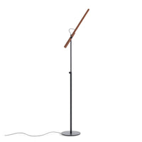 Type A Task Floor Lamp in Walnut / Oblivion - Angle 4