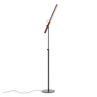 Type A Task Floor Lamp in Walnut / Oblivion - Angle 9
