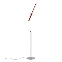 Type A Task Floor Lamp in Walnut / Oblivion - Angle 10