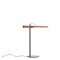Type A Task Table Lamp in Walnut / Oblivion - Angle 4