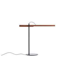 Type A Task Table Lamp in Walnut / Oblivion - Angle 1