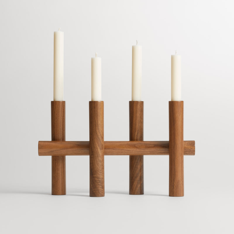 Tally Candelabra in Walnut