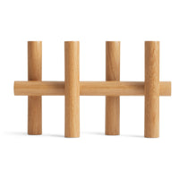 Tally Candelabra in White Oak - Angle 1