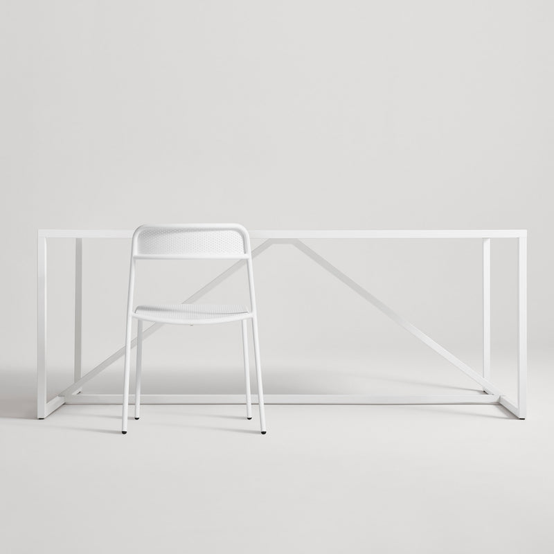 Trim Chair in White - Angle 2