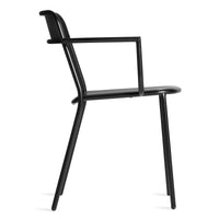 Trim Armchair in Black - Angle 4