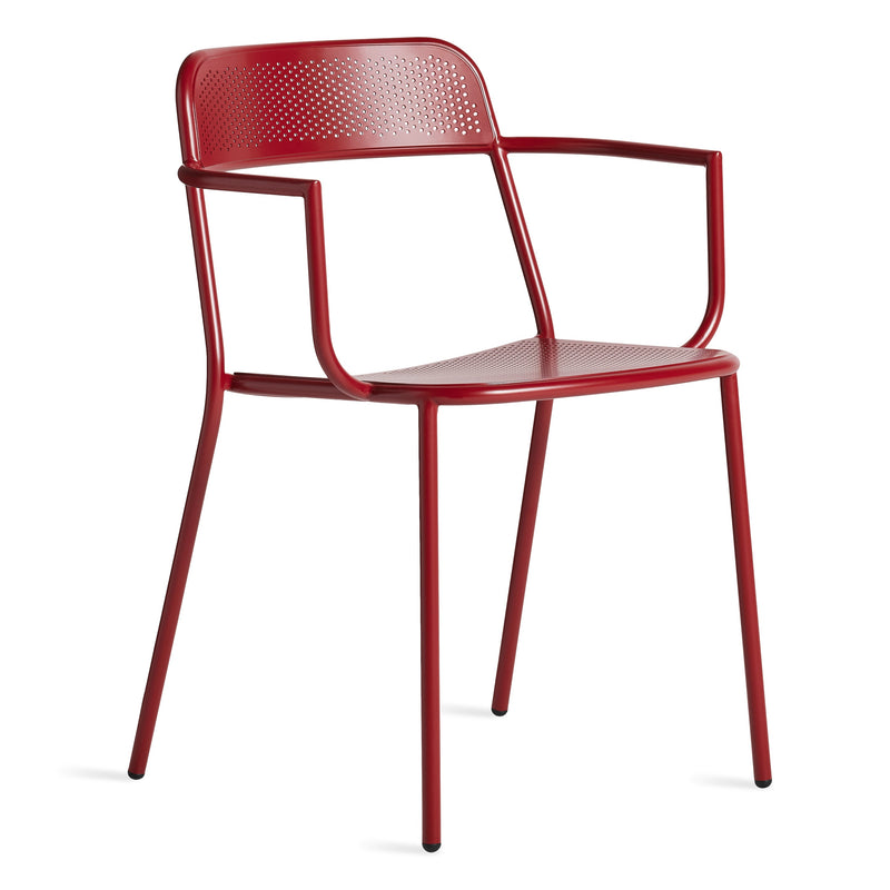 Trim Armchair in Carmine - Angle 1