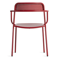 Trim Armchair in Carmine - Angle 6
