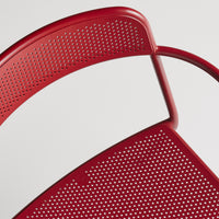 Trim Armchair in Carmine - Angle 10