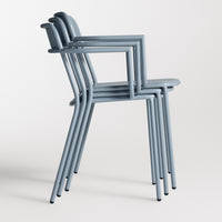 Trim Armchair in Grey Blue - Angle 8