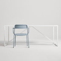 Trim Armchair in Grey Blue - Angle 7