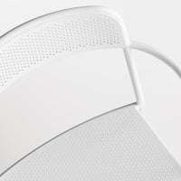 Trim Armchair in White - Angle 10