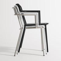 Trim Armchair in Black - Angle 8