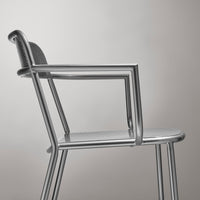 Trim Armchair in Silver - Angle 8