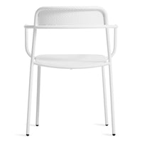 Trim Armchair in White - Angle 6