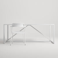 Trim Armchair in White - Angle 7