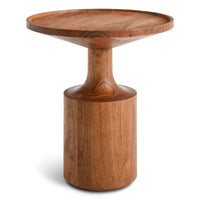 Turn Tall Side Table in Acacia - Angle 2