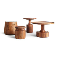 Turn Tall Side Table in Acacia - Angle 3