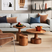 Turn Tall Side Table in Acacia - Angle 7
