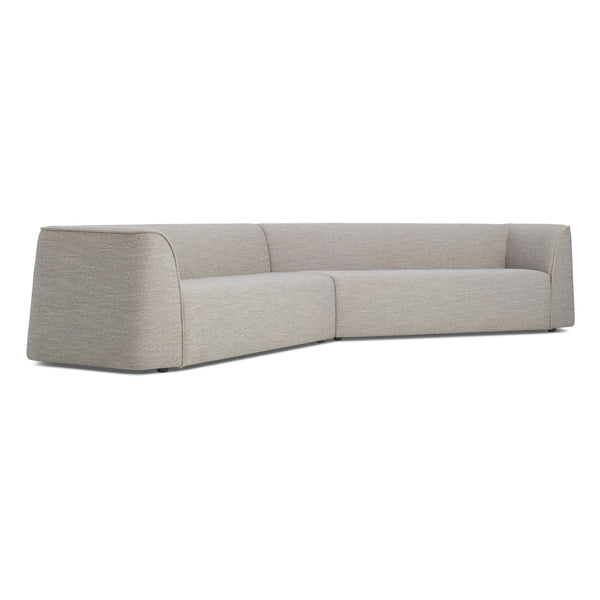 Thataway Angled Sectional Sofa in Tait Charcoal - Angle 1