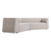 Thataway Small Angled Sectional Sofa in Tait Charcoal - Angle 1