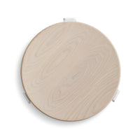 Unit Stool in Whitewashed Ash / White - Angle 8