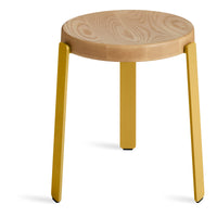 Unit Stool in Golden Ash / Mustard - Angle 3