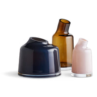 Variant Large Glass Vase in Midnight Blue - Angle 9